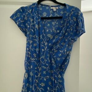 Amuse Society Blue Floral Maxi Dress. Size small wrap dress.